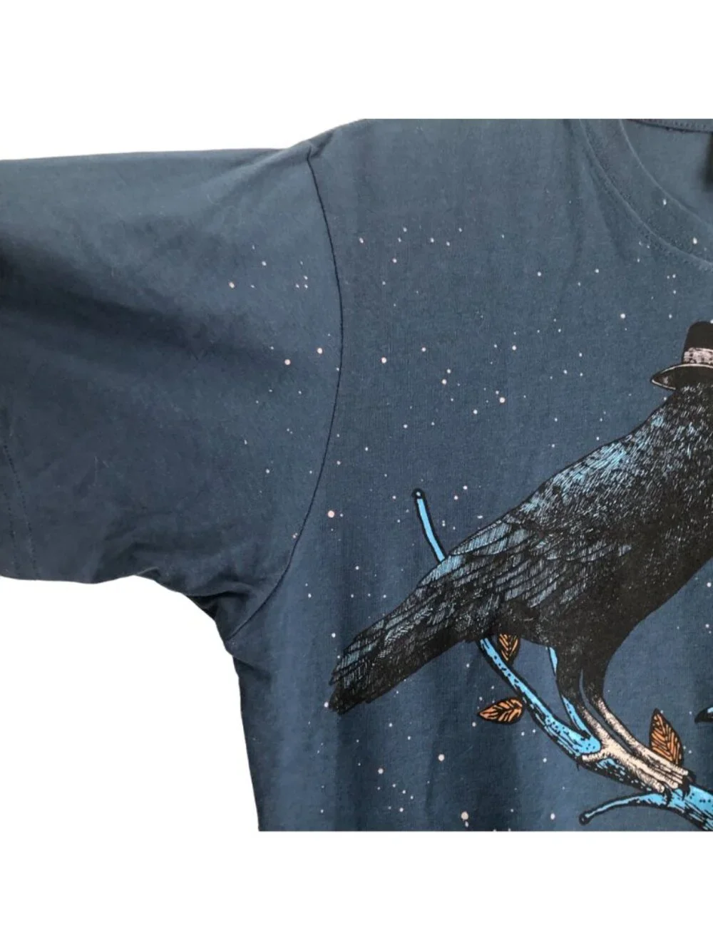 Design by Humans Alvarejo The Perfect Murder Crow Graphic Tshirt Medium - Picture 3 of 6
